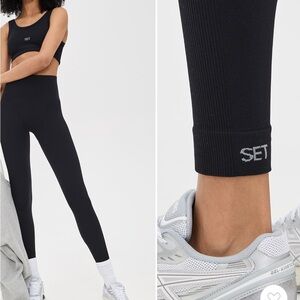 SET active sculptflex black leggings Medium